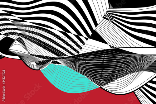 Abstract vector wave graphics