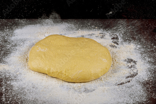 Fresh dough for baking homamade bread. photo