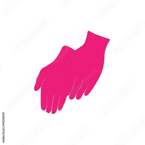 Hand gloves logo illustration