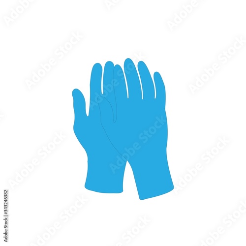 Hand gloves logo illustration
