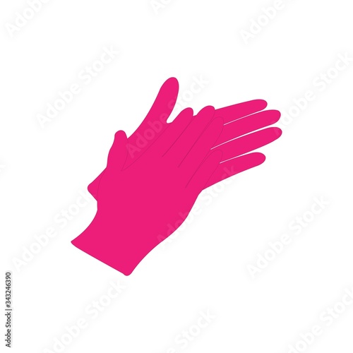 Hand gloves logo illustration