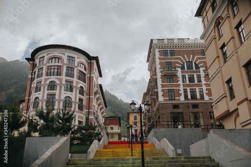 streets of the Sochi ski resort