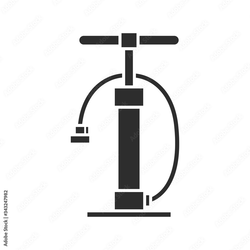 bicycle pump line icon, vector illustration bicycle pump line icon, vector illustration