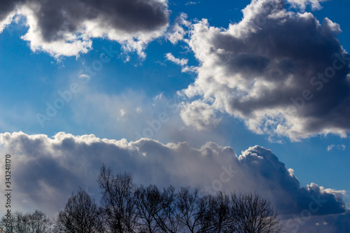 Dense beautiful clouds floating in the blue sky  © PhotoChur