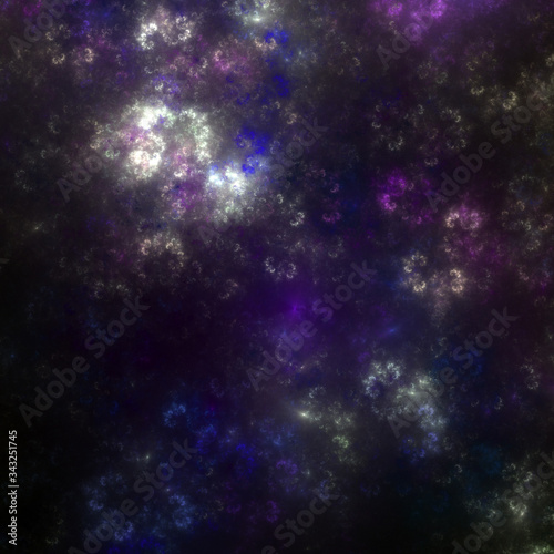 Dark purple fractal swirls, digital artwork for creative graphic design