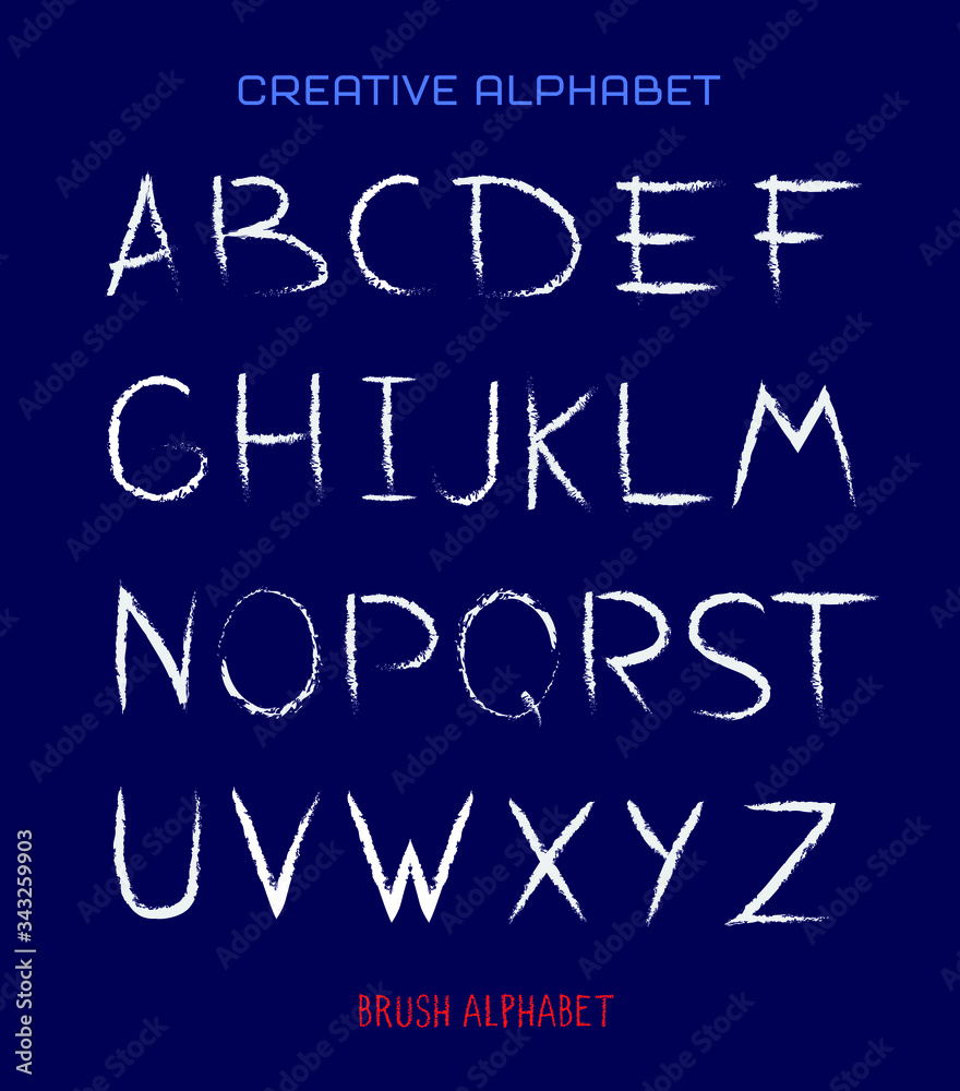 Brush Font. Alphabet from paintbrush strokes. Distress texture. Grunge design elements. Display English letters. Handwritten symbols. Vector hand drawn type. Brush Font. Alphabet from paintbrush strokes. Distress texture. Grunge design elements. Display English letters. Handwritten symbols. Vector hand drawn type.