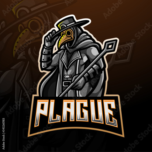 The doctor plague esport gaming mascot logo template.