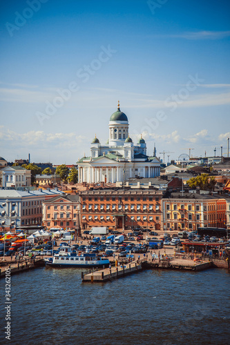 Summer panorama of Helsinki, Finland