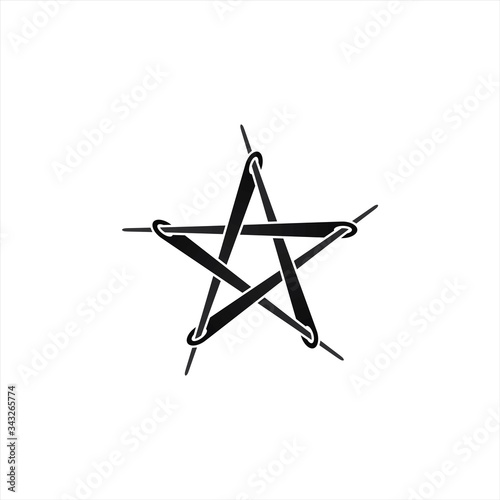 Star Sewing Needle Logo Template Design © alimmus