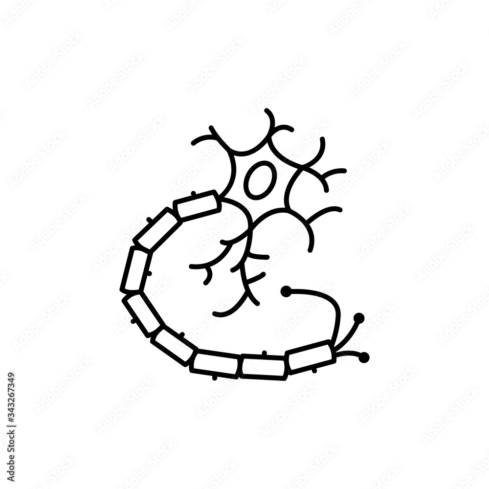 Axon, nerve, cell icon. Simple line, outline vector elements of neurology for ui and ux, website or mobile application Axon, nerve, cell icon. Simple line, outline vector elements of neurology for ui and ux, website or mobile application