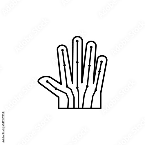 Hand, nerve, joint icon. Simple line, outline vector elements of neurology for ui and ux, website or mobile application
