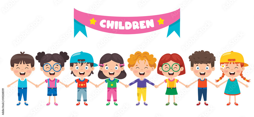 Group Of Funny Children Playing Group Of Funny Children Playing