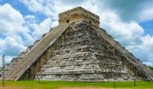 Kukulkan pyramid in Chichen Itza on the Yucatan Peninsula  Mexico