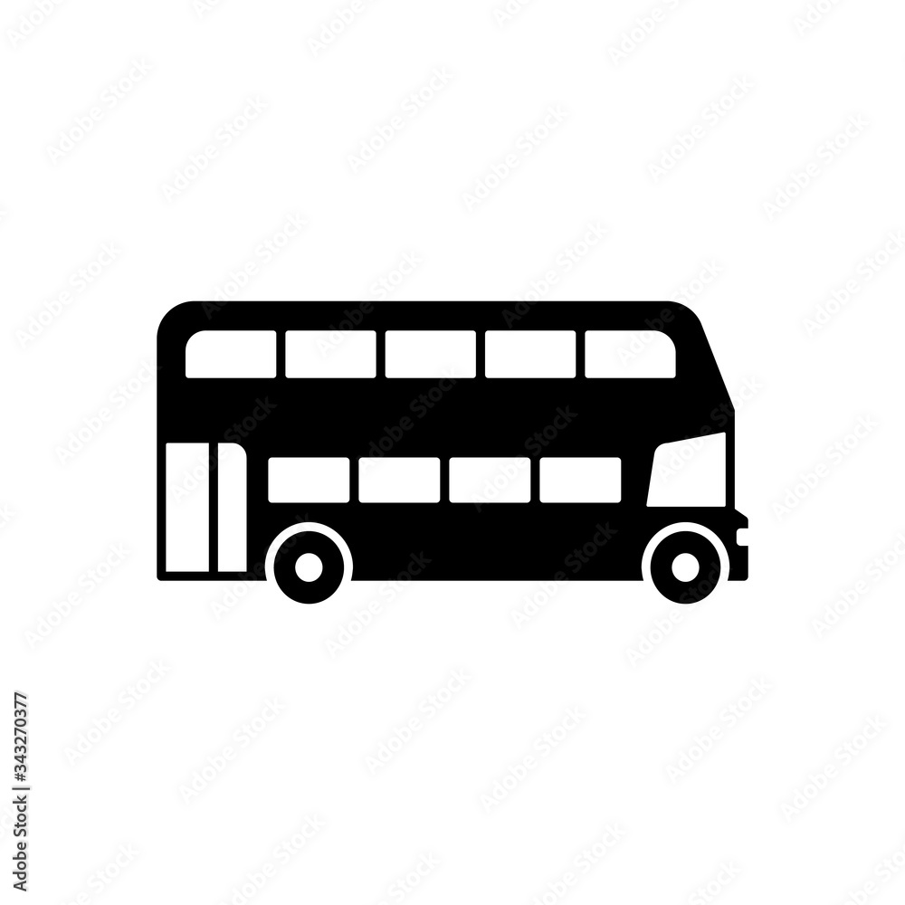 Double-decker, bus icon. Simple vector public transport icons for ui and ux, website or mobile application