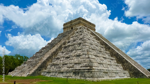 Kukulkan pyramid in Chichen Itza on the Yucatan Peninsula  Mexico