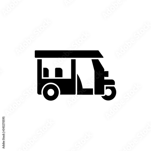 Tuk tuk icon. Simple vector public transport icons for ui and ux, website or mobile application