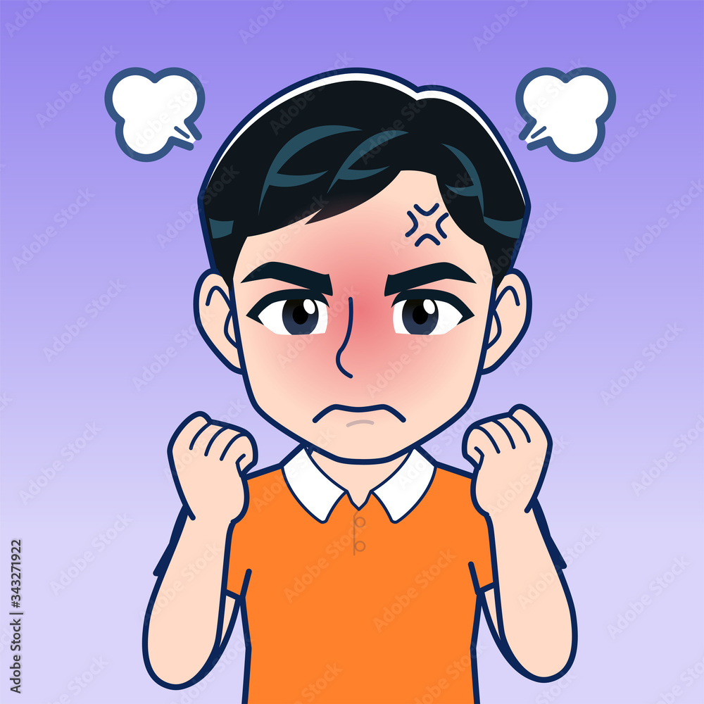 オレンジのシャツを着た男性