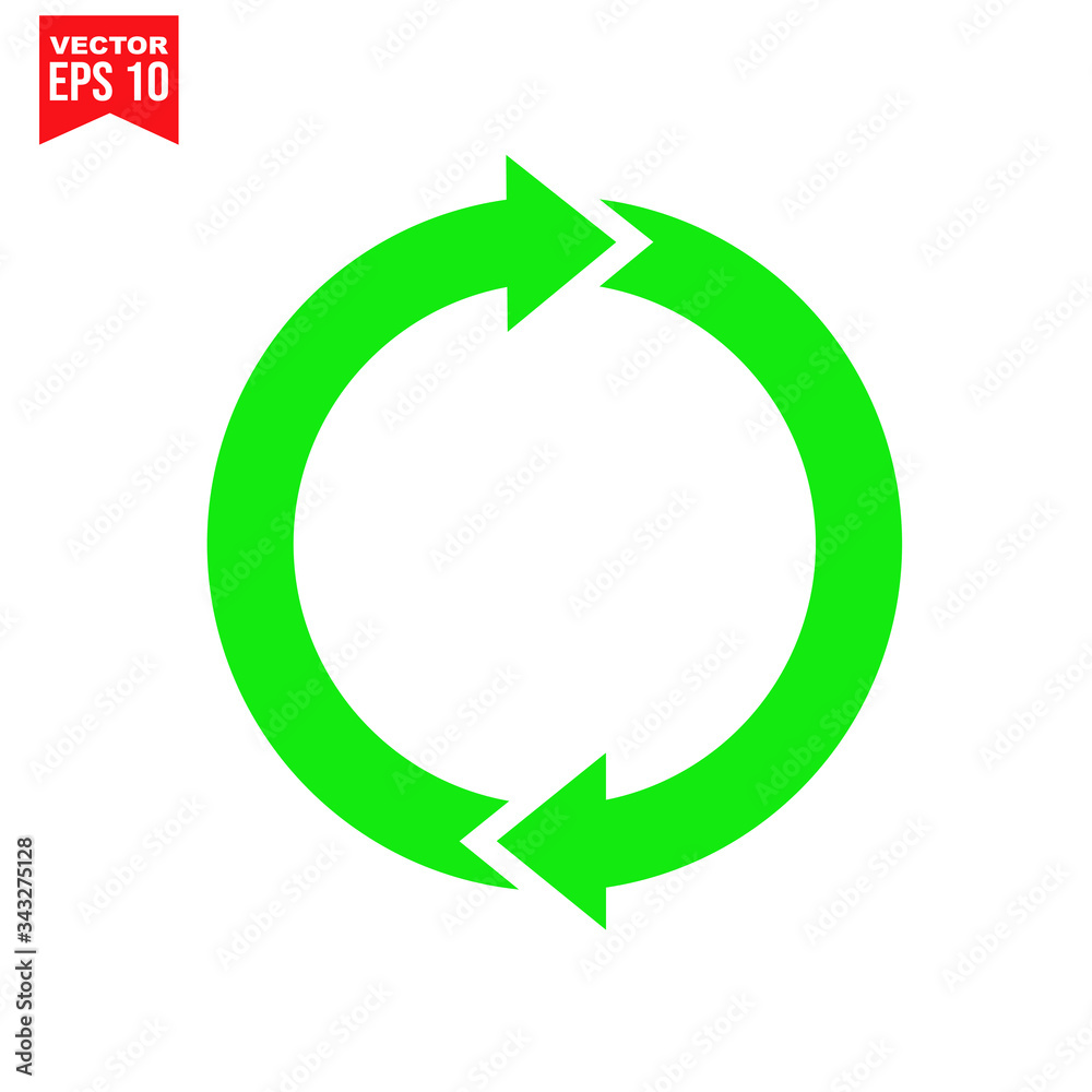 vector illustration of a recycling symbol with arrows vector illustration of a recycling symbol with arrows