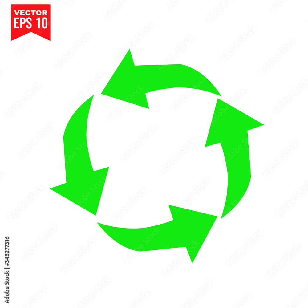 Obraz premium vector set of recycle icons Icon symbol Flat vector illustration for graphic and web design. 