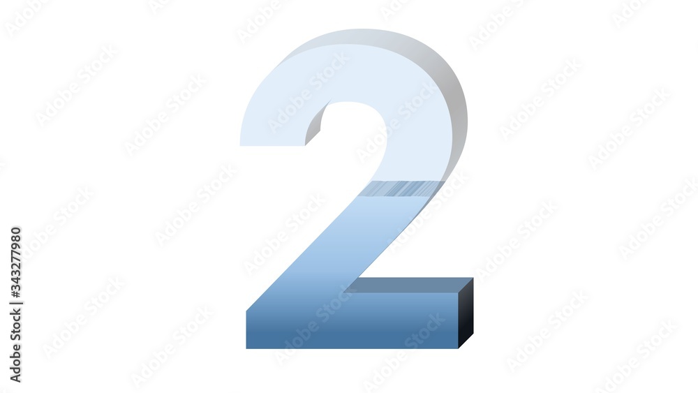 3D NUMBER OF HALF FULL OF WATER FISHBOWL CUP : 2 TWO 3D NUMBER OF HALF FULL OF WATER FISHBOWL CUP : 2 TWO