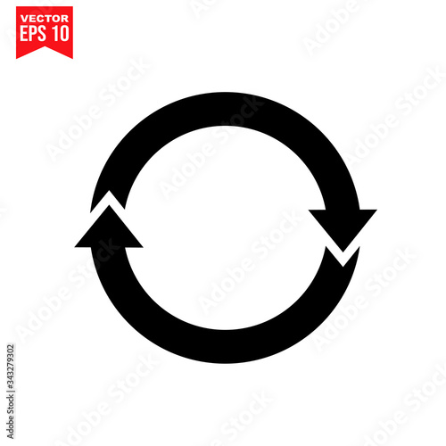 arrows cycle Icon symbol Flat vector illustration for graphic and web design. 