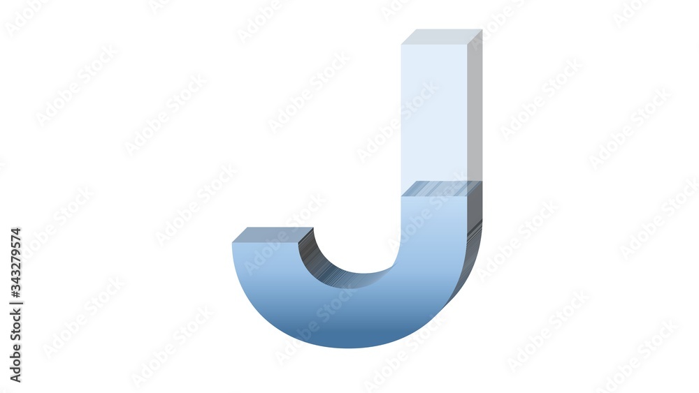 3D ENGLISH ALPHABET OF HALF FULL OF WATER FISHBOWL CUP : J 3D ENGLISH ALPHABET OF HALF FULL OF WATER FISHBOWL CUP : J