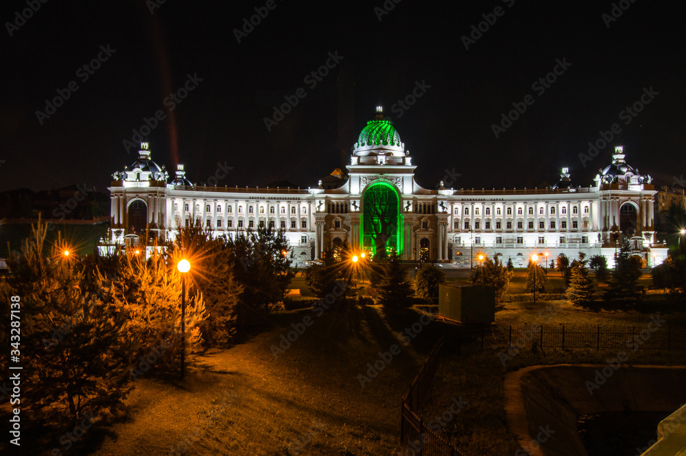 Palace of Farmers in Kazan Russia in a summer night
