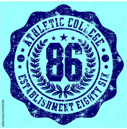 American College Athletic Academy print and embroidery graphic design vector art
