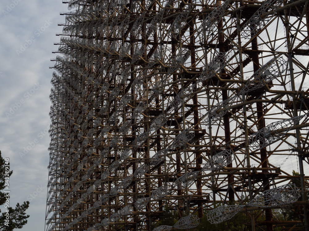 Moscow Eye so called Duga 3 or Chernobyl 2. Old Soviet military radar ...