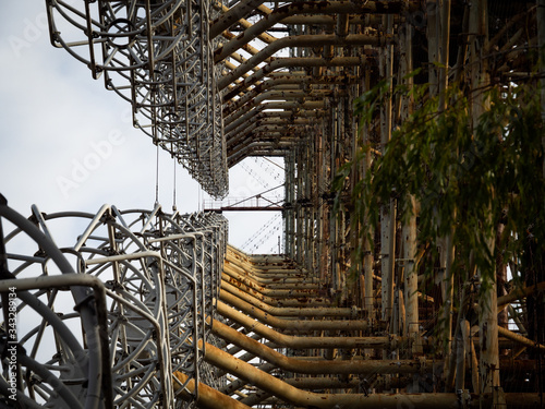 Moscow Eye so called Duga 3 or Chernobyl 2. Old Soviet military radar located near Pripyat village. Ukraine photo