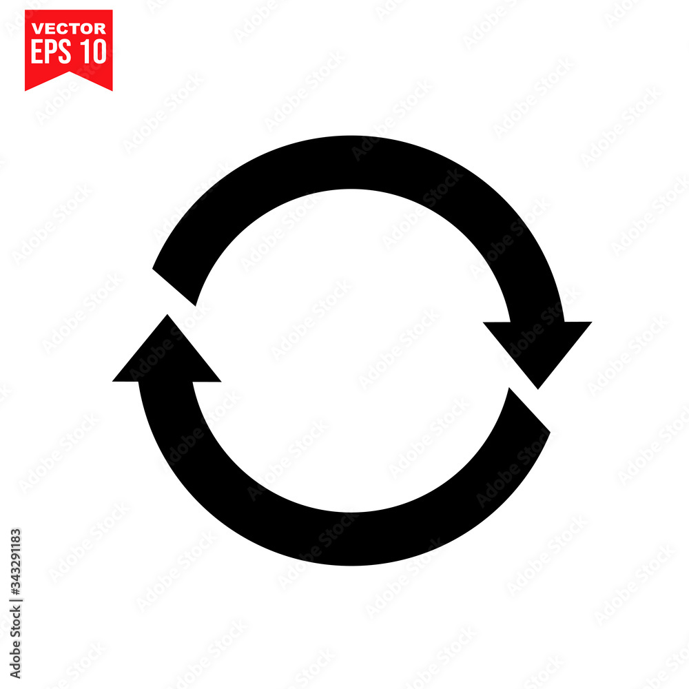 arrows cycle Icon symbol Flat vector illustration for graphic and web design.
arrows cycle Icon symbol Flat vector illustration for graphic and web design.