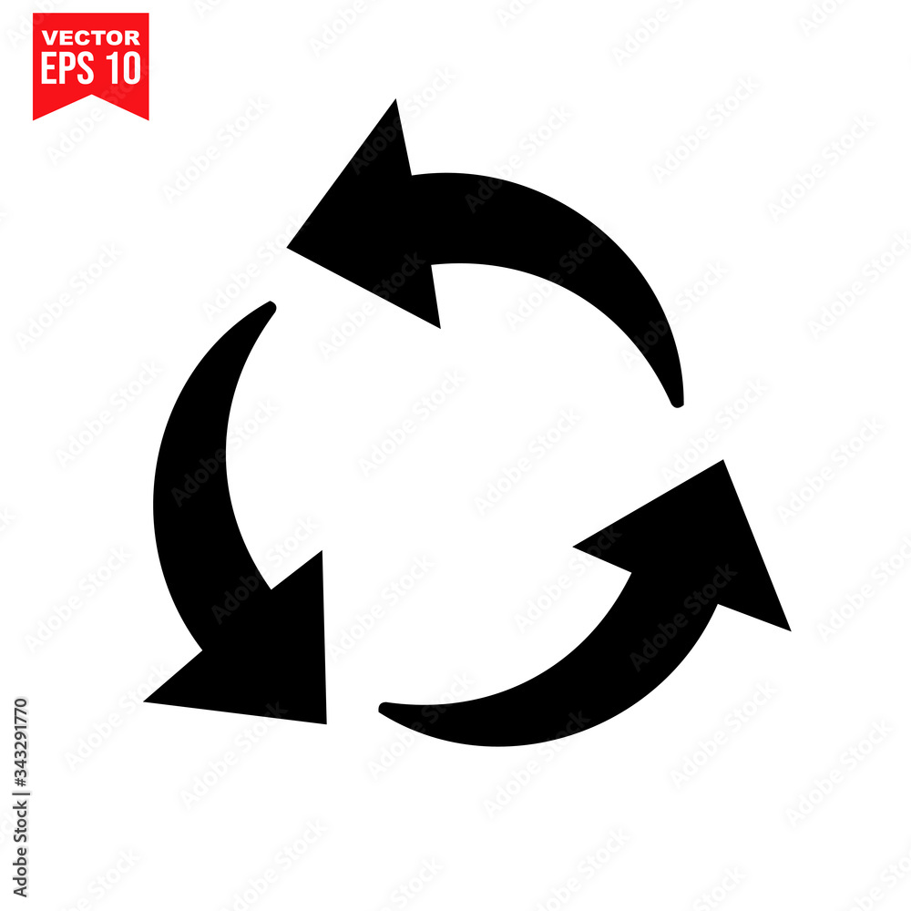 arrows cycle Icon symbol Flat vector illustration for graphic and web design. arrows cycle Icon symbol Flat vector illustration for graphic and web design.