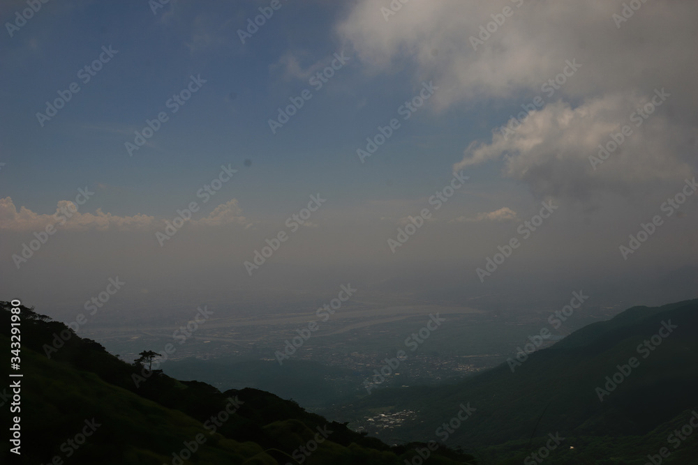 High angle view of the Zhuzihu Lake of Yang Ming Shan