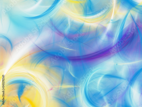 blue abstract fractal background 3d rendering illustration