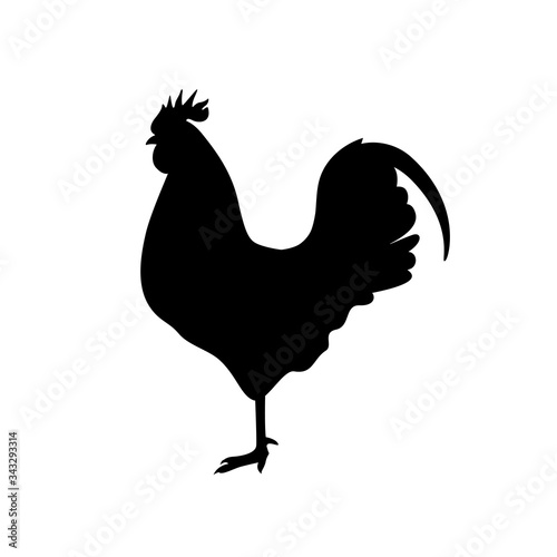 Photo Farm animals cock rooster icon vector