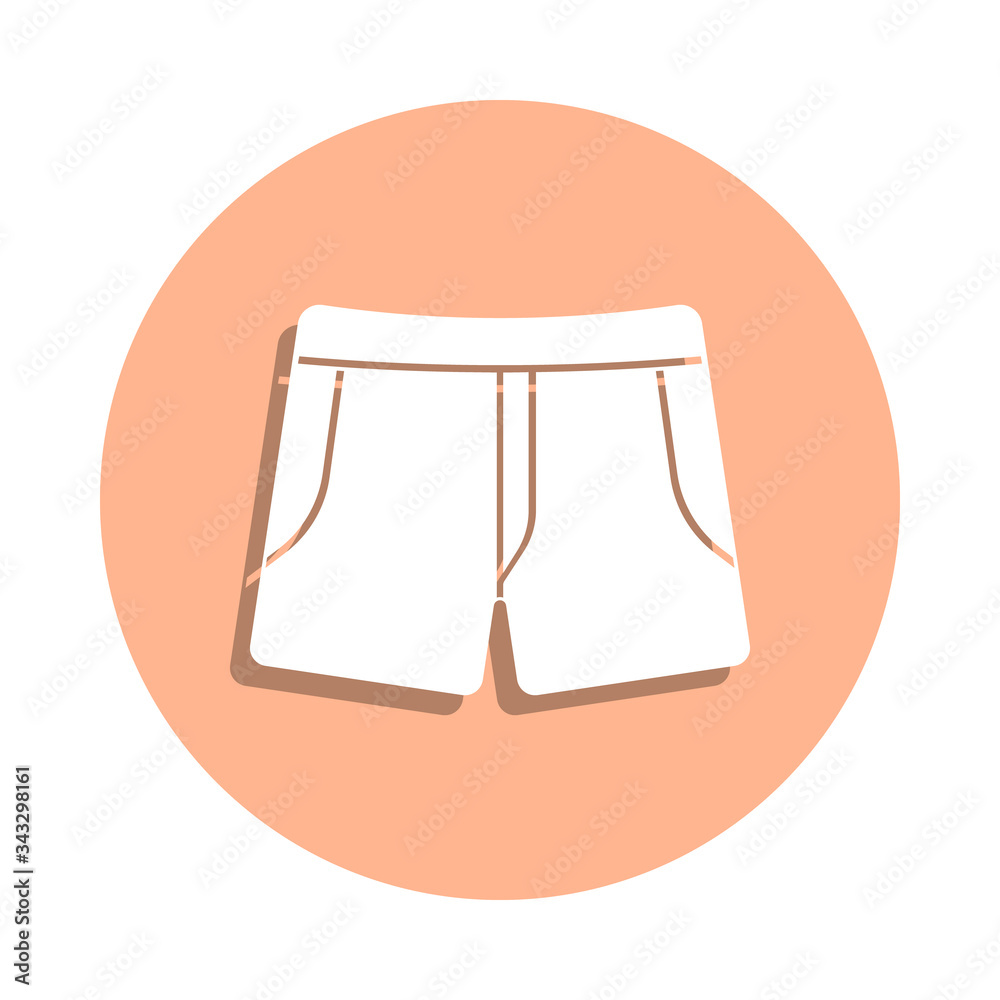 Men briefs badge icon. Simple glyph, flat vector of clothes icons for ui and ux, website or mobile application Men briefs badge icon. Simple glyph, flat vector of clothes icons for ui and ux, website or mobile application
