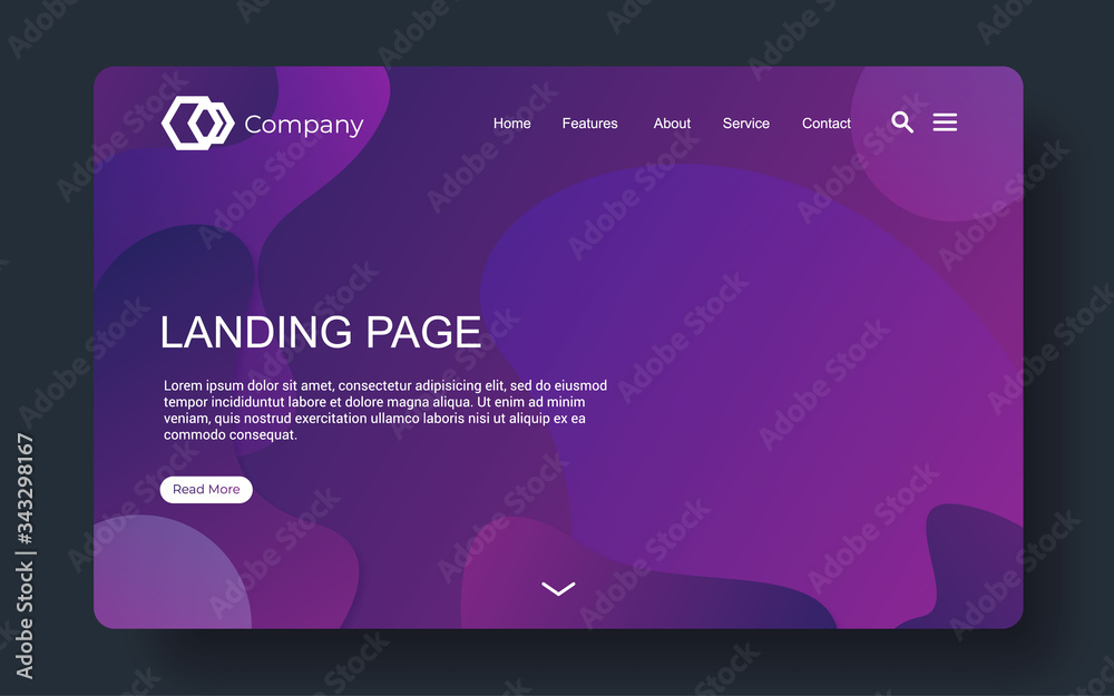 Landing page template modern design Landing page template modern design