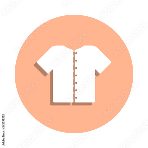 Buttonhole badge icon. Simple glyph, flat vector of clothes icons for ui and ux, website or mobile application