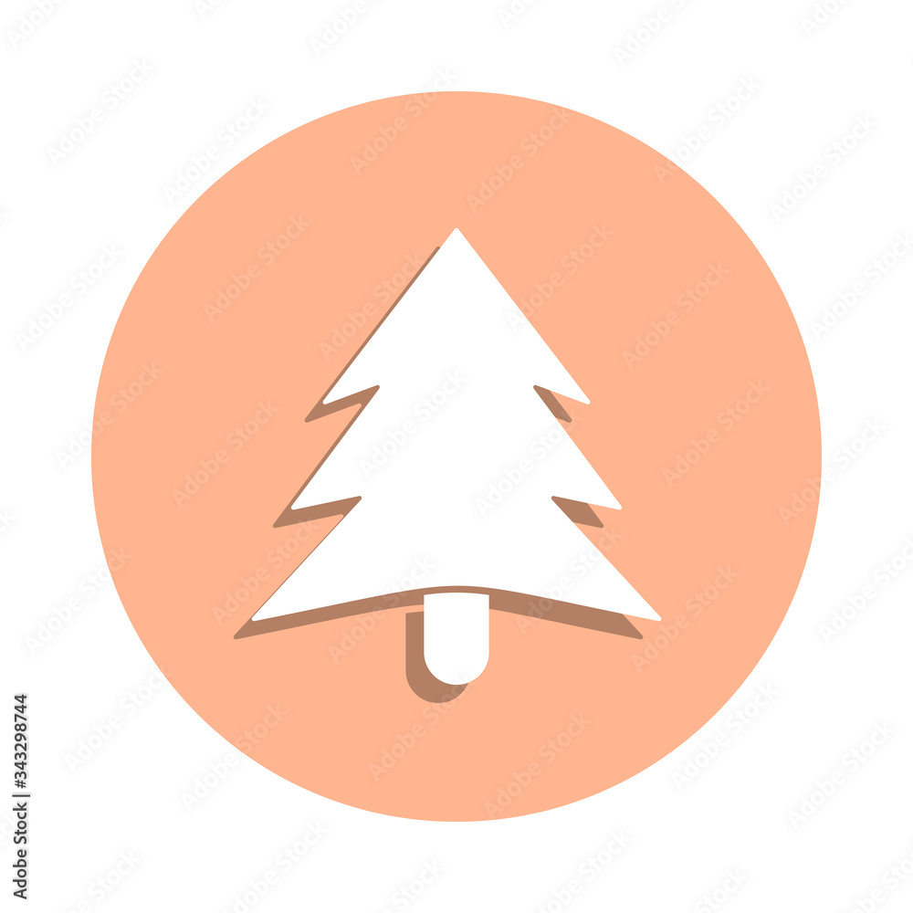 Spruce badge icon. Simple glyph, flat vector of farm icons for ui and ux, website or mobile application Spruce badge icon. Simple glyph, flat vector of farm icons for ui and ux, website or mobile application