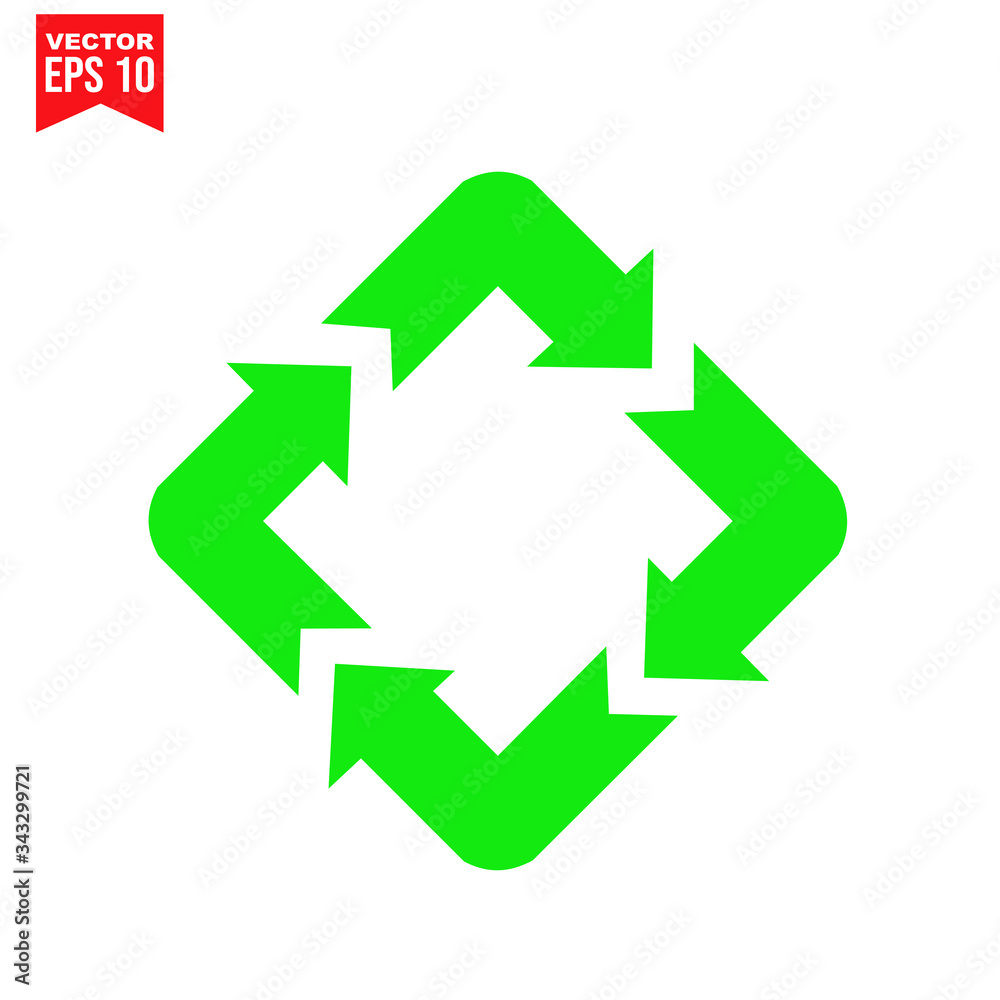 recycle symbol icon symbol Flat vector illustration for graphic and web design. recycle symbol icon symbol Flat vector illustration for graphic and web design.