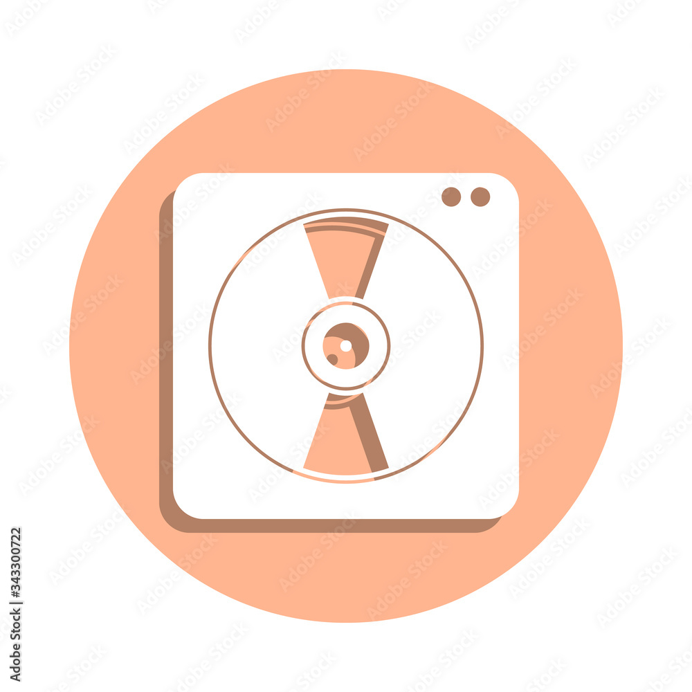 Gramophone badge icon. Simple glyph, flat vector of music icons for ui and ux, website or mobile application Gramophone badge icon. Simple glyph, flat vector of music icons for ui and ux, website or mobile application