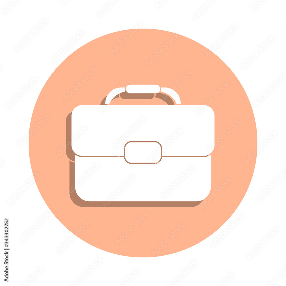 Briefcase badge icon. Simple glyph, flat vector of university life icons for ui and ux, website or mobile application Briefcase badge icon. Simple glyph, flat vector of university life icons for ui and ux, website or mobile application