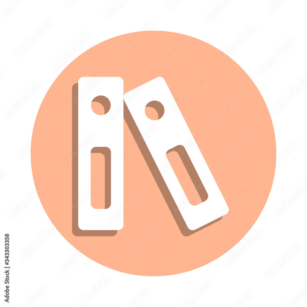 Folders badge icon. Simple glyph, flat vector of university life icons for ui and ux, website or mobile application Folders badge icon. Simple glyph, flat vector of university life icons for ui and ux, website or mobile application