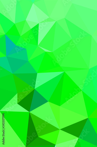 Vivid light Green vector Low poly crystal background. design pattern illustration