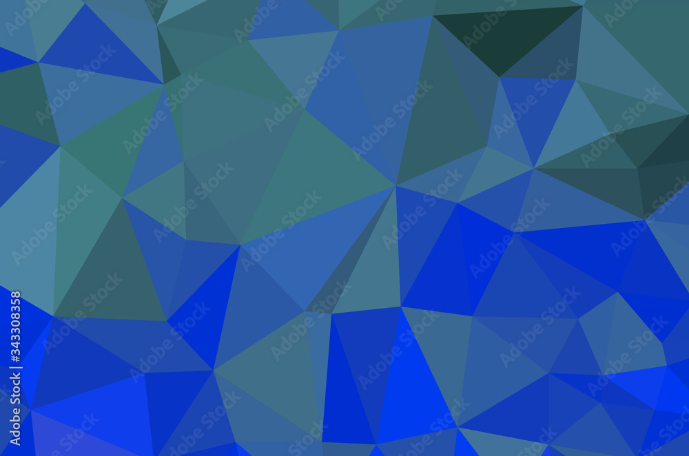 Obraz premium Blue vivid geometric polygonal abstract design background template