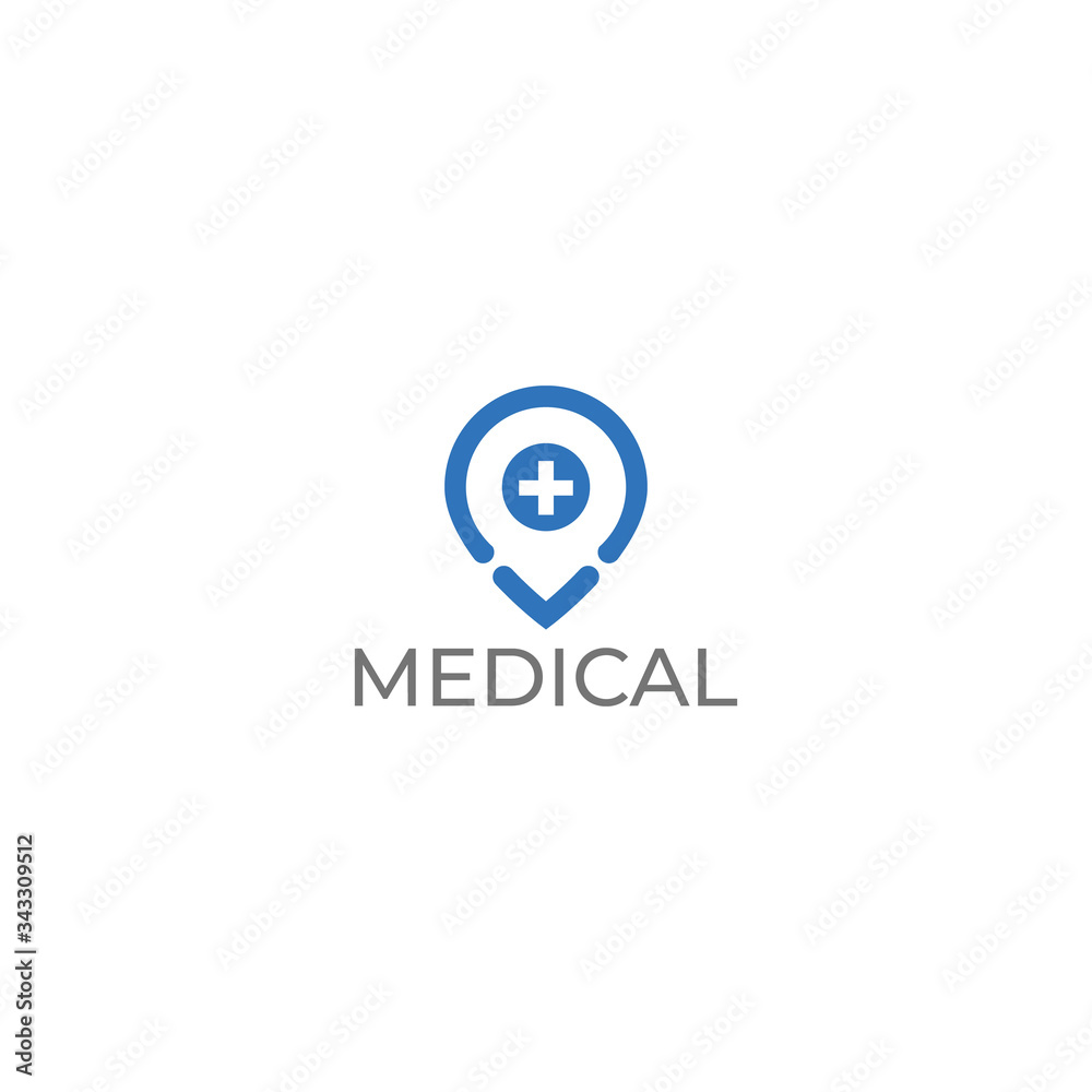 Medical pharmacy logo design template.
