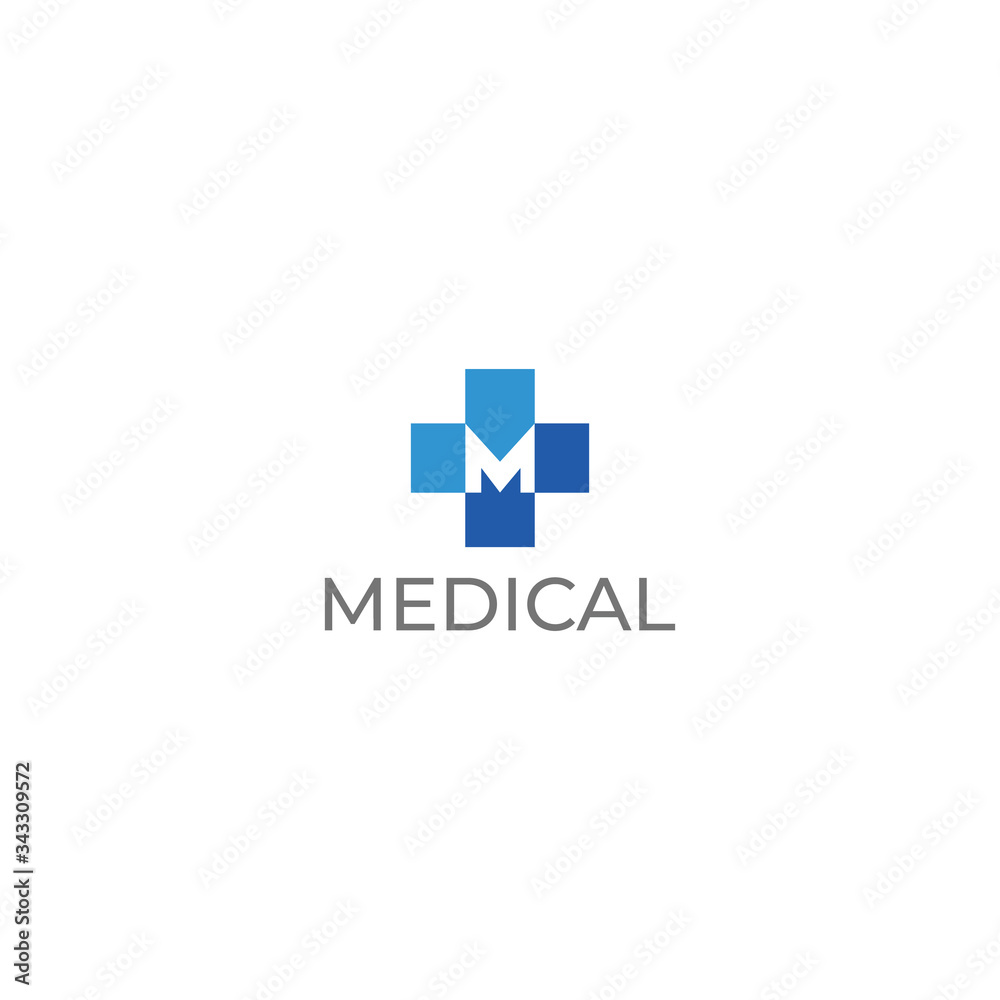 Fototapeta premium Medical pharmacy logo design template.