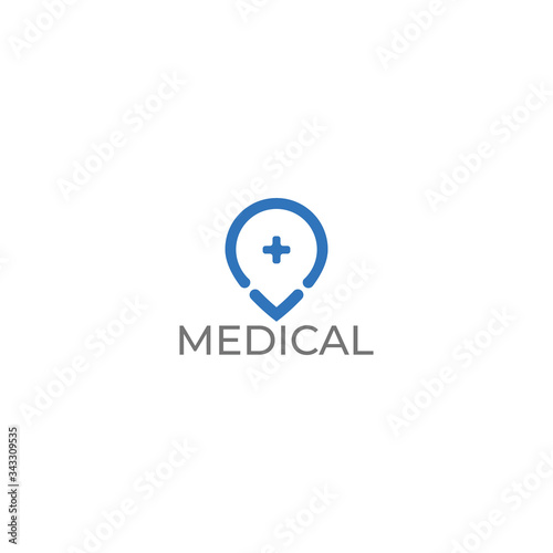 Medical pharmacy logo design template.