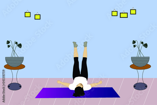 Bring your hips to close (5–10 cm) to the wall and let your legs rest. Close your eyes, relax your body, and progressively deepen your breathing. 