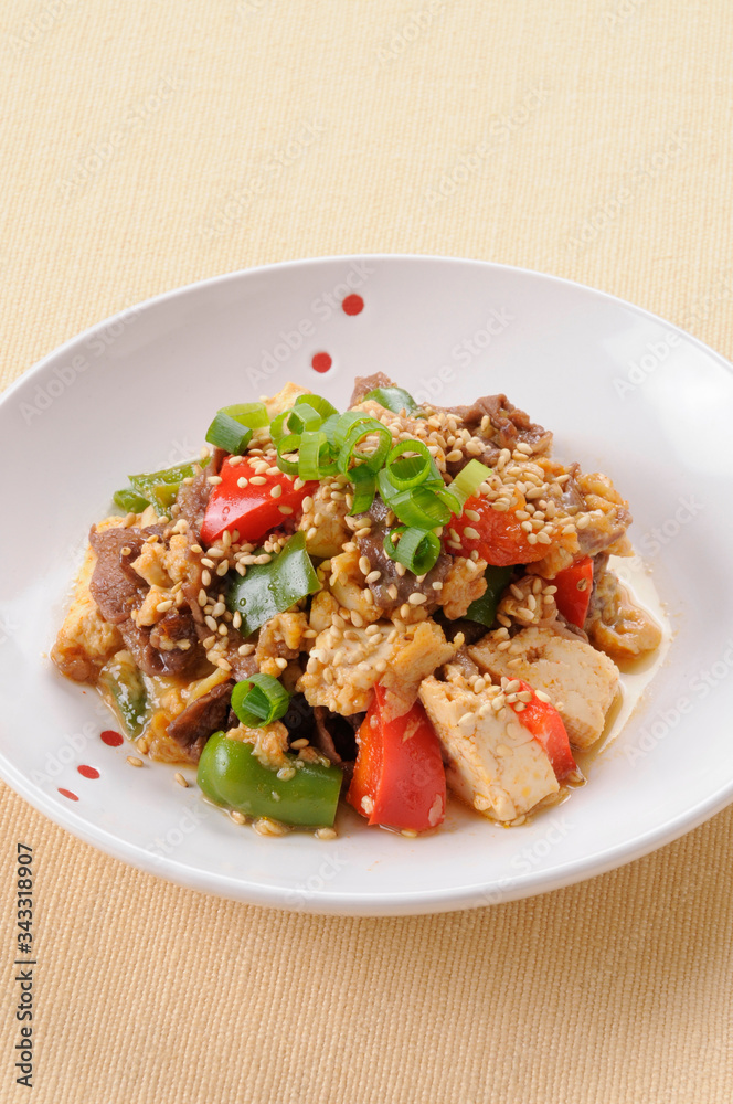 韓国風炒り豆腐 韓国風炒り豆腐